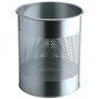 Kép 1/2 - PAPÍRKOSÁR FÉM 15 L KEREK PERFORÁLT 165 MM (EZÜST)